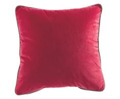 Galileo Casa 2414622 Cuscino Arredo, Velluto, Rosso, 45x45x1 cm