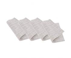 Venilia Set White Tessuto Melange Bianco, Tavola, Vinile, Tovaglietta per Sala da Pranzo, 4 Pezzi, 30 x 450 cm, 59031, 30 x 45 cm