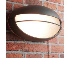 Licht-Erlebnisse Amsterdam, Lampada da parete per esterni, per ambienti umidi, Grigio Scuro (Antracite), 1 x E27 fino a 60 W 230 V IP54, illuminazione per cortili e giardini