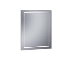 Kristaled Lisbeth LED 60Â x 80Â cm Specchio da Bagno, Vetro, Argento, 60Â x 80Â x 3Â cm