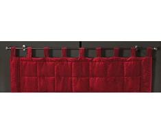 Linder - Testiera per Letto a Balze, 1 27% Cotone 18 Percentlin 55% Poliestere (3) 100% Poliestere, Rosso, 160 x 70 cm