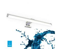 Briloner Leuchten Lampada a LED per Specchio, cromata, 6 Watt, 600 Lumen, 4000 Kelvin, IP23 6 W, Chrom