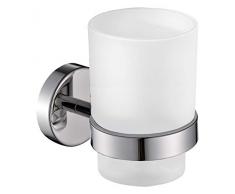 Gedy Project Portaspazzolini, Acciaio Inox, Cromo Lucido, 7 x 11 x 10