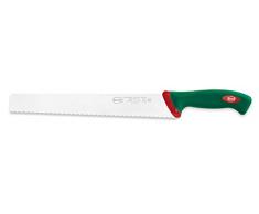 Sanelli Premana Professional Coltello Cioccolato seghettato, Acciaio Inossidabile, Verde/Rosso