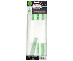 Amscan Candy Buffet a righe sacchetti del partito, kiwi verde