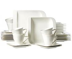Ritzenhoff & Breker, Servizio di Piatti Combinato, 30 pz, Serie Levanto, Bianco (WeiÃ)