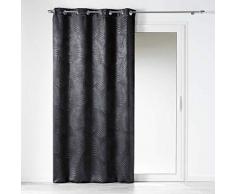 Douceur dIntÃ©rieur Tenda con Occhielli, 140 x 240 cm, Oscurante, in Velluto, con Fresa Tropicale, Colore: Antracite
