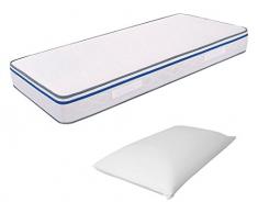 MiaSuite MATERASSO EASY SINGOLO MEMORY FOAM 85X190 ALTO 22 CM ORTOPEDICO + CUSCINO MEMORY FOAM ALTO 13 CM ANTICERVICALE