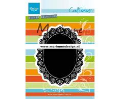 Marianne Design Craftables, Shaker Ovale, Fustella da Taglio ed Embossing per Progetti Creativi, Metallo, Argento, small