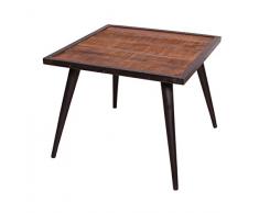 SIT-MÃ¶bel Tavolino Basso, Legno, Natur und Schwarz, 60 x 60 x 57 cm