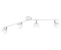 Trio 828210401 Baloubet Faretto LED 4x3.8 W, Bianco, 85 cm