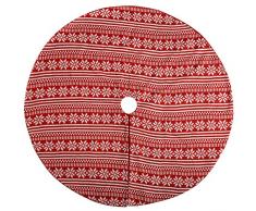 WeRChristmas - Fair Isle fiocco di neve albero di Natale gonna decorazione, Tessuto, Multicolore, 120 cm, grande