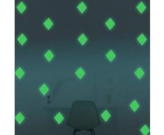Fillplus Adesivi da Parete Diamond Glowing Sticker murale Decalcomanie Arte Soggiorno Scuola Materna Ristorante Hotel Cafe Ufficio Decorazioni per la casa Decorazione, Multicolore