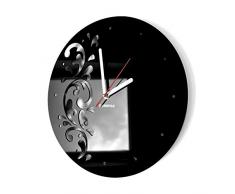 FLEXISTYLE Orologio da Parete Moderno Flora, Circolare 30cm, Vetro Acrilico, Soggiorno, corridoio, Realizzato in EU