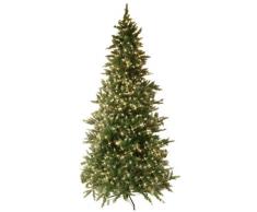 Best Season, albero di Natale Vancouver circa 225 x 135 cm, verde con punte bianche con trasformatore, 550 Pisello LED bianco caldo con piede Outdoor 608 â 60 in metallo