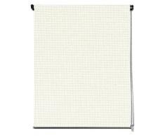 Estoronline Tenda avvolgibile, PVC e Fibra di Vetro 120x180x8 cm Bianco, Lino