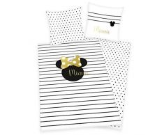Herding Disney Minnie Mouse Set di Biancheria da Letto, Cotton, Bianco, 70 x 90 cm/ 140 x 200 cm