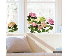 Unbekannt Finestra Sticker XXL Ortensie Rosa