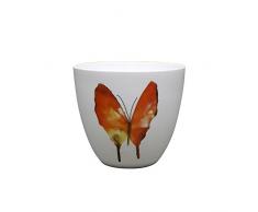 Light-Glow Aquarell Collection Admiral Candelabro in Porcellana, Rosso, 9 x 8 x 9 cm