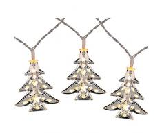 WeRChristmas - Striscia di luci LED a Forma di Albero di Natale, Colore Bianco, 7,5 cm
