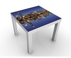 Apalis Tavolo di Design Chicago Reflection 55 x 55 x 45 cm, Colore Tavolo: Nero. Dimensioni: 55 x 55 x 45 cm.