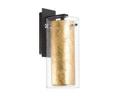 EGLO Pinto Gold Lampada da Parete 40 W, Nero