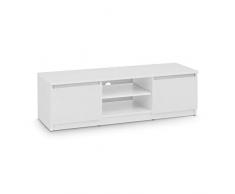 Galdem® GATVWS - Mobile Basso TV in Legno, 120 x 36 x 40 cm, Colore: Bianco