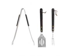 Cuisy KU6205 Forchetta per Barbecue, in Acciaio Inox, Colore: Nero/Rosso, 36 x 7,5 x 4,5 cm, 3 Pezzi