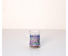 Candele DAurora Beatrice Candela Profumata in Vaso di Vetro, Cera, Viola, 6.9x6.9x7.5 cm