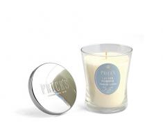 Prices Candles Princess Candela Profumata in Vasetto Profumo Cotton Powder, Cera, Bianco, 8x8x9.5 cm