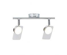 Paulmann 66667Â Spotlight Window 2 x 5Â W Cromo/Trasparente 230Â V Metallo/Acrilico 666.67Â Plafoniera Lampada Soffitto Led Lampada Faretto da Soffitto