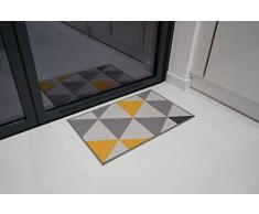 Serdim Rugs Gelback Tappeto Antiscivolo dal Design Geometrico per Cucina e corridoi Multiuso â tappetini, Oro, 120x160cm (4x53)