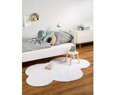 benuta - Tappeto per cameretta dei Bambini, Motivo: Bambini Cloud, Cotone, Bianco, 120 x 160 cm