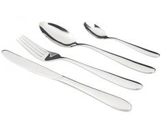 Apollo Set di Posate Amalfi in Acciaio Inox Inossidabile, Argento, Large