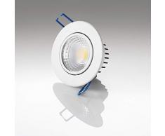Vivida Jump Faretto Incasso Cob LED Orientabile, 3000 K, 5 W, Bianco