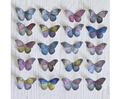 Pyramid International WDC95209, Howard Shooter, Stampa su Tela, incorniciata su Telaio di MDF, Motivo: Farfalle, 40 x 40 cm, (Mehrfarbig)