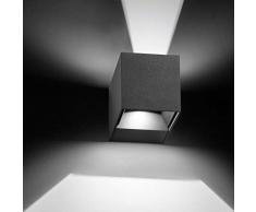 Vivida - Iride Applique Led A Cubo Da Esterno Flussoregolabile Con Finitura Antracite