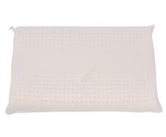 Soffim Lattice Guanciale Ortopedico con Rivestimento Aloe Vera, 100% Poliestere con Trattamento Aloe Vera-Lastra in Schiuma di Lattice, Bianco, 42x67x11 cm