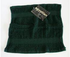 Egyptian Asciugamano per Il Viso in 100% Cotone Egiziano, Colore: Verde Foresta