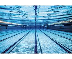 Scenolia Tappezzeria Decorativo Poster Piscina 3 x 2,70 m | Decorativo e Foto Parete XXL qualità HD