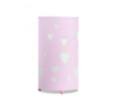 Aratextil Love Lampada da Tavolo, Cotone, Rosa, 24,5Â x 13Â cm