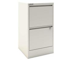 Bisley Home Filer 696 - Cassettiera a 2 cassetti, in Metallo, 40 x 41,3 x 67,2 cm, Colore: Bianco