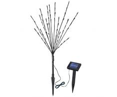 Esotec 102114 - Albero a 60 LED a energia solare, pieghevole, luce bianca fredda