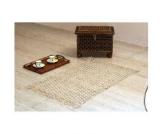 Stylla London® Tappeto Indiano per Soggiorno con Stampa a Blocchi, 100% Cotone, Commercio Equo e Solidale, 60 x 90 cm