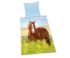 Herding Young Collection Horses Biancheria da Letto, Cotone, Multicolore, 200Â x 140Â x 0.2Â cm