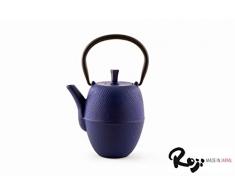 teayumi Japan Roji - Teiera in ghisa con Gancio, 0,4 l, Colore: Blu