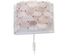 Dalber - Lampada da parete E-27, Nuvole rosa, Multicolore, 31 x 14.5 x 22.5