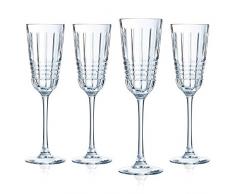 Cristal dArques L8235 Rendez-Vous - Set di 4 calici da vino rosso, in cristallo di alta qualitÃ , 35 cl, trasparente, 17 cl