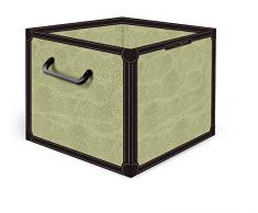 Kanguru Scatola Q-bo in Cartone, portaoggetti, Abiti, per scaffale, libreria, Armadio, Fantasia Tapirus, Misura Grande, Multicolore, 30x30x30 cm