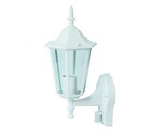 Portalampada Lanterna Facing Up con Pir Esterno Ip44 Bianco E27
